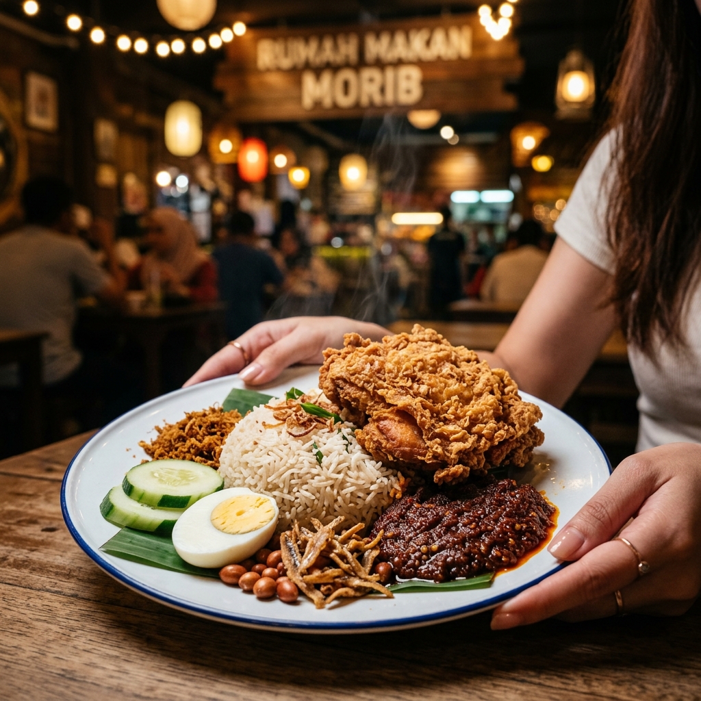 Nasi Lemak Ayam Goreng Krispy